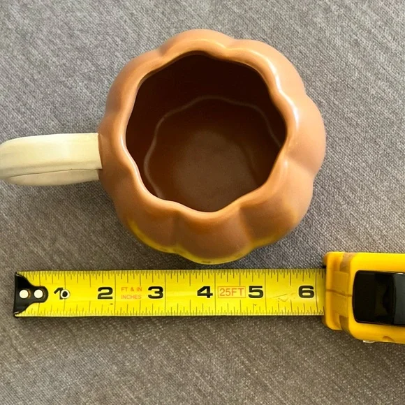 West Elm Orange and Cream Pumpkin Mugs Set - Picture 9 of 9